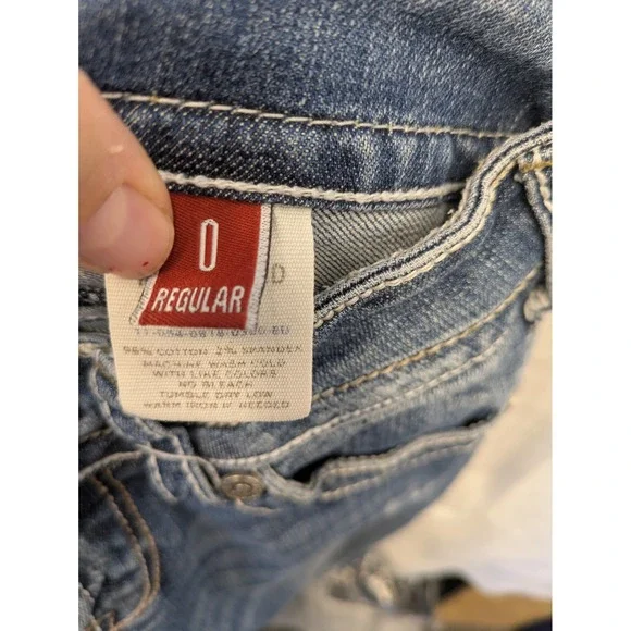 Stetson Hollywood Women's Size 0 Bootcut Jeans Regular Blue Distressed - Picture 7 of 10